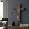 American Flag Police and Fire - Decorative Family Crosses Wall Decor Police Flag Accessories - Police Flag Sign Wall Hanging Cross Special Police Badge Cross Wall Hanging Home Decor (Protect & Serve)