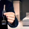 Blue Line small square Key Chain