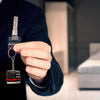 Red Line small square Key Chain
