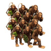 Pine Ridge Bigfoot Ornaments - Sasquatch Christmas Ornament For Tree, 12 Pack 3 Styles 4 Of Each Style, Funny Christmas Tree Ornament, Bigfoot Holiday, Silly Christmas Ornaments