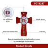 Fire Fighter Wall Hanging Cross - FD Fire Department Emblem Hero Inscribed Decorative Family Crosses Wall Decor - Simple Cross for Wall with Firefighter Emblem - Crucifix Wall Cross Modern