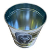 Pine Ridge Bear at Stream Wastebasket - Round Metal Open Top Small Trash Can for Office, Living Room, Kitchen, Bathroom, Dorm, Garages, Bedroom and Compact Spaces