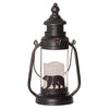 Bear LED Candle Lantern Lights Decorative - Metal Round Holder Tabletop & Hanging Lantern for Indoor Outdoor by Pine Ridge | 3AAA Battery Operated | Flameless Decor Halloween & Christmas