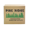 Pine Ridge Bear Paw Tracks with Pinecones Double Switch Plate Realistic Hand-Painted and Crafted with Mounting screws Great For Lodge and Cabin Decor