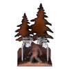 Pine Ridge Bigfoot Sasquatch Salt And Pepper Shakers Holder, Metal Rustic Condiments Holder Kitchen Accessories