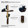 Pine Ridge Black Bear Hope, Faith, Love Wall Cross - 3 Bears On A Wood Inspirational Cross