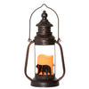Bear LED Candle Lantern Lights Decorative - Metal Round Holder Tabletop & Hanging Lantern for Indoor Outdoor by Pine Ridge | 3AAA Battery Operated | Flameless Decor Halloween & Christmas
