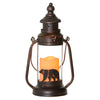 Bear LED Candle Lantern Lights Decorative - Metal Round Holder Tabletop & Hanging Lantern for Indoor Outdoor by Pine Ridge | 3AAA Battery Operated | Flameless Decor Halloween & Christmas