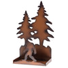 Pine Ridge Bigfoot Sasquatch Salt And Pepper Shakers Holder, Metal Rustic Condiments Holder Kitchen Accessories