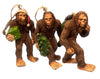 Pine Ridge Bigfoot Ornaments - Sasquatch Christmas Ornament For Tree, 12 Pack 3 Styles 4 Of Each Style, Funny Christmas Tree Ornament, Bigfoot Holiday, Silly Christmas Ornaments
