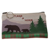 Pine Ridge Black Bear Coin Purse Wallet, Take A Hike Women's Travel Pouch Wallet, Rustic Hunting Bears Design Wallets