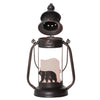 Bear LED Candle Lantern Lights Decorative - Metal Round Holder Tabletop & Hanging Lantern for Indoor Outdoor by Pine Ridge | 3AAA Battery Operated | Flameless Decor Halloween & Christmas