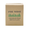 Pine Ridge Bear Paw track with Pinecones Single Light Switch Plate Realistic Hand-Painted and Crafted with Mounting screws Great For Lodge and Cabin Decor