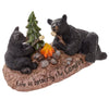 Pine Ridge Black Bear Figurine Camping Bears Home Decor, Campfire Memories, Forest Animal Family Figures, Collectible Figurines For Display