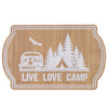 Pine Ridge Live Love Camp Wooden Plank Sign - MDF Wall Decor Sign, Camping Decor For Camper, RV Or Cabin
