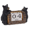 Pine Ridge Black Bear Desk Calendar Blocks - Perpetual Calendar, Flip Month And Day Date Blocks, Rustic Calendars For Home, Office, Classroom And Decor