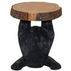 Pine Ridge Black Bear Table - Decorative Bear Accent Table, Rustic Cabin Furniture, For Cabins, Bedside Night Stand, Drink End Table And Side Table