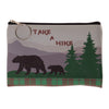 Pine Ridge Black Bear Coin Purse Wallet, Take A Hike Women's Travel Pouch Wallet, Rustic Hunting Bears Design Wallets