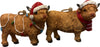 Pine Ridge Highland Cow Ornaments Set of 6 - Farmhouse Decor for Christmas, Highland Cow Decor, Farm Animal Tree Ornaments, Highland Cow Christmas Decor, 2 of Each Cow Design