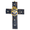 Police Wall Cross Home Decor - Roman Catholic Crucifix Wall Cross Police Department Badge - Police Man Ornament Cross Decor Law Enforcement Plaque - Police Officer Retirement Gifts 4