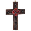Fireman Emblem Star Wall Cross - Firefighter Cross Decorations For Home Roman Catholic Crucifix Wall Cross - Firefighter Office Wall Hanging Cross Decor Firefighter Retirement Gifts Memorabilia 4
