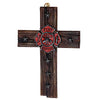 Fireman Emblem Star Wall Cross - Firefighter Cross Decorations For Home Roman Catholic Crucifix Wall Cross - Firefighter Office Wall Hanging Cross Decor Firefighter Retirement Gifts Memorabilia 4