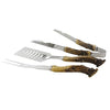 Antler Handle 3 Piece Grilling Set