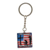 Stand For The Flag Kneel The Cross Glass Key Chain Inspired Gift