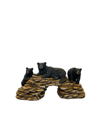 Pine Ridge Black Bears Figurines - Wildlife Figurine, Bear Figure Decor