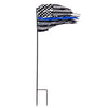 METAL BLUE LINE FLAG (W/ YARD STAKE)