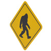 Pine Ridge Bigfoot Sasquatch Yellow Caution Sign - Reflective Wildlife Road Sign, Funny Novelty Home Decor Wall Warning Signage, 9”