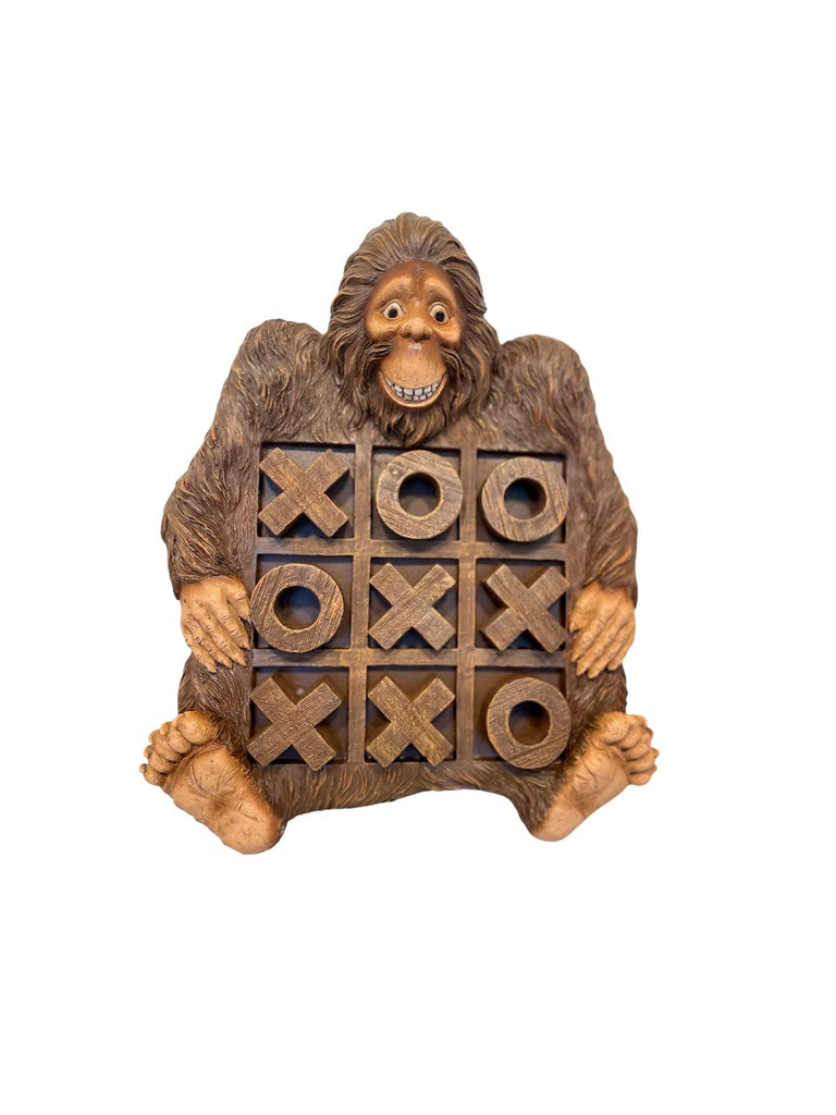 Pine Ridge Bigfoot Tic Tac Toe - Indoor Outdoor Game For Kids And Adults, Rustic Cabin Board Games,  Coffee Table Decor
