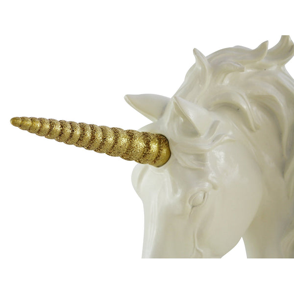 Pine Ridge Interchangeable Mystical Gold Glitter Unicorn Horn Only - Head is Not Included - Beautifully Hand Painted and Crafted Durable Light-weight Polyresin Great For Arts and Crafts