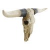 Southwestern Bull Longhorn Skull Steer Bull Head Rustic Chic Wall Hanging Texas Decor by Pine Ridge | Strong and Durable Polyresin Made Aged Finish Sculpture Replica of Real Steer Head Skull Gift Idea