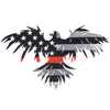 Pine Ridge American Flag Red Line Eagle Metal Wall Sign, US Red White Blue Eagle Patriotic Country Indoor Outdoor Use Home Decor Art 16”