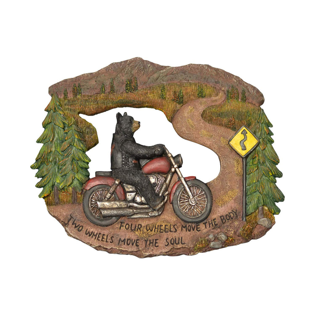 Bear Motorcycle Wall Plaque