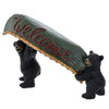 Black Bear Canoe Wildlife Welcome Sign - Welcome Table Decor Bear Decorations for Cabin - Bear in Canoe Welcome Sign for Desk Rustic Bear Decor for the Home - Housewarming Gifts for Women