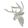 White Medium Wall Mount Hanging Deer Head and Antlers