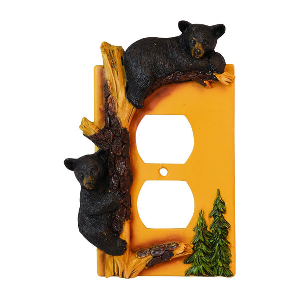 Black Bear Outlet Cover Home Decor