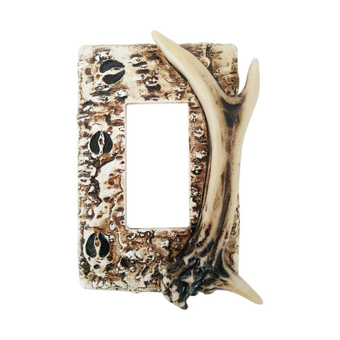 Pine Ridge Switch Plate Deer Antler