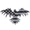 Pine Ridge American Flag Eagle Metal Wall Sign, US Black and White Eagle Patriotic Country Indoor Outdoor Use Home Decor Art 16”