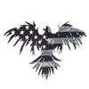 Pine Ridge American Flag Eagle Metal Wall Sign, US Black and White Eagle Patriotic Country Indoor Outdoor Use Home Decor Art 16”