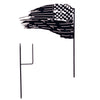 METAL US FLAG (W/ YARD STAKE)