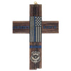 4 X 6 Police Flag Cross American Flag Police and Fire - Decorative Family Crosses Wall Decor Police Flag Accessories - Police Flag Sign Wall Hanging Cross Special Police Badge Cross Wall Hanging Home Decor (Protect & Serve)
