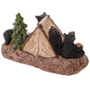 Pine Ridge Black Bear Figurines- Black Bears Camping Figurine For Cabin And Home Decor, Resin Statue Decorations