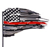 METAL RED LINE FLAG (W/ YARD STAKE)