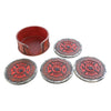 Fire Department Coaster Set - 4 Coasters Fireman Fire Fighter Gift
