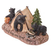 Pine Ridge Black Bear Figurines- Black Bears Camping Figurine For Cabin And Home Decor, Resin Statue Decorations