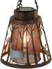 Deer LED Lantern Lights Decorative - Metal Round Holder & Hanging Lantern for Indoor Outdoor by Pine Ridge | 3AAA Battery Operated | Flameless | Halloween and Christmas