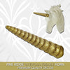 Pine Ridge Interchangeable Mystical Gold Glitter Unicorn Horn Only - Head is Not Included - Beautifully Hand Painted and Crafted Durable Light-weight Polyresin Great For Arts and Crafts